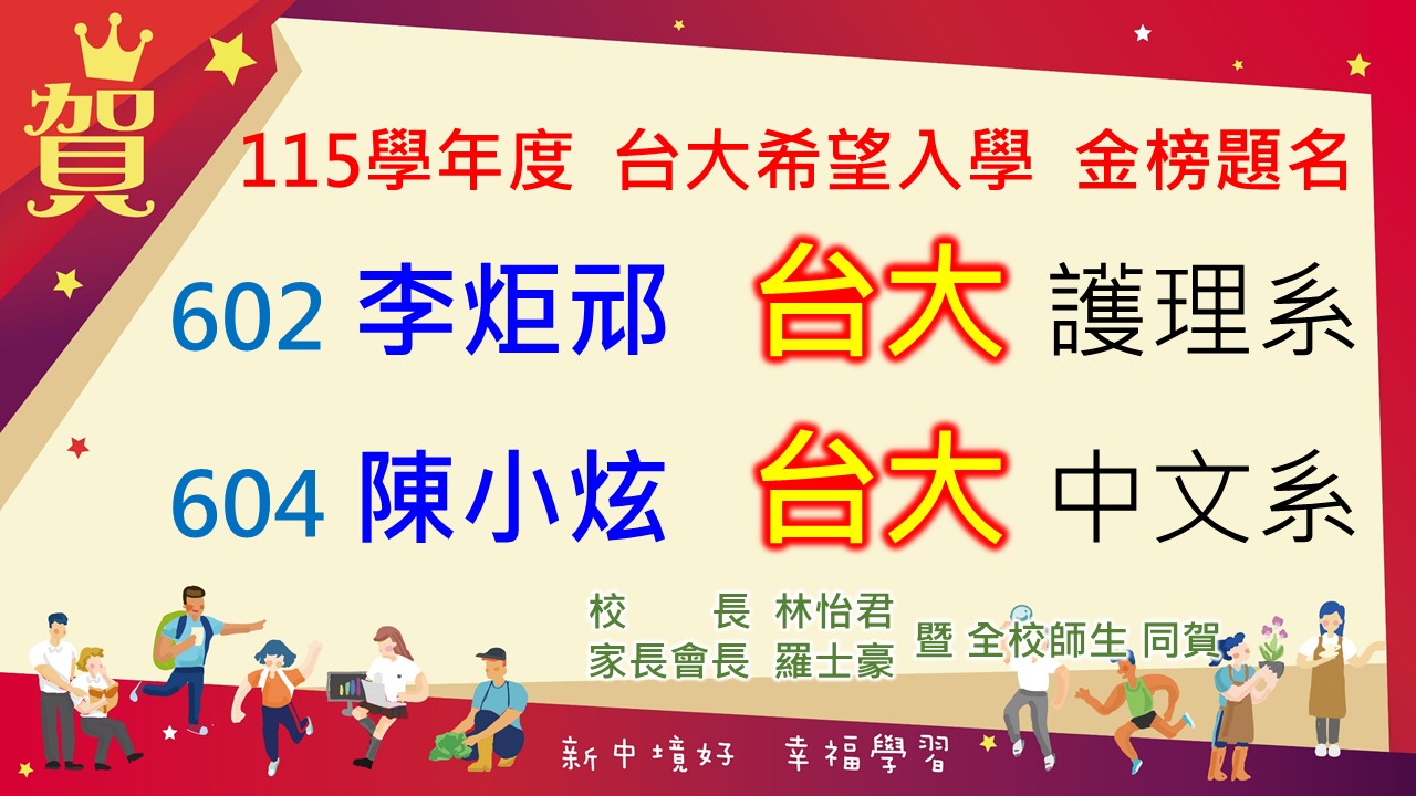 台大希望入學榜單